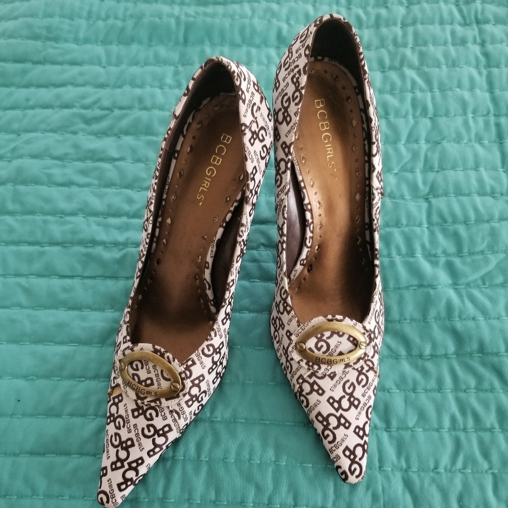 BCBGirls, Brown and Cream Pump/Heels
